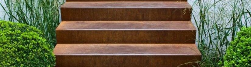 escalier exterieur corten