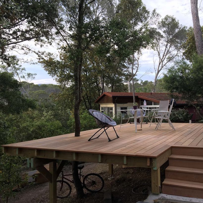 Terrasse sur pilotis