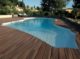 Votre terrasse en bois exotique entourant votre piscine...