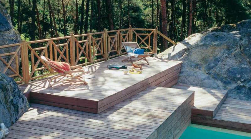 garde-corps en bois pour piscine