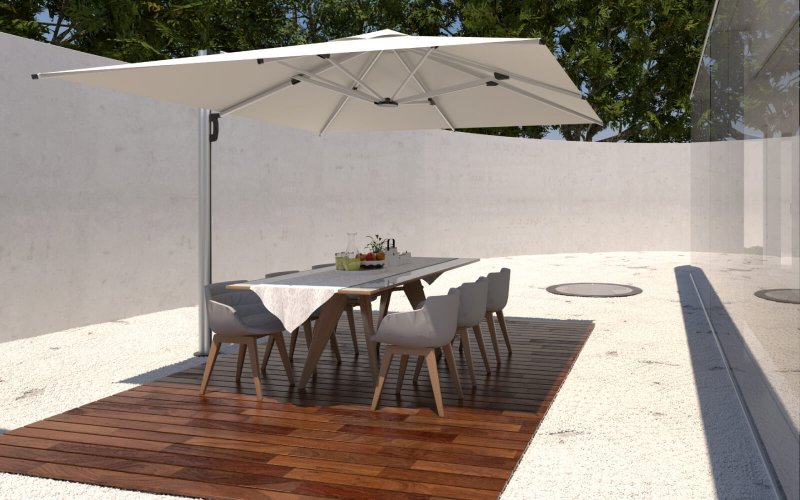 parasol terrasse bois